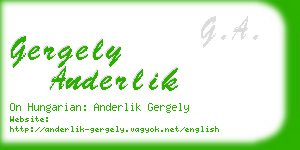 gergely anderlik business card